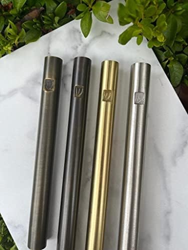 AS Brass Mezuzah Case With Scroll Door Decor