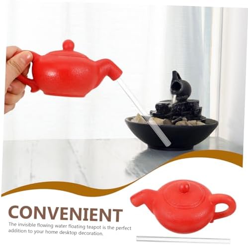 BESPORTBLE Floating Teapot Waterfall Fountain Desktop Decor