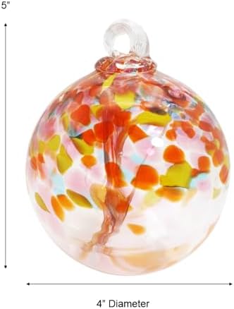 Dale Tiffany Hand Blown Glass Witch Globe Garden Decor