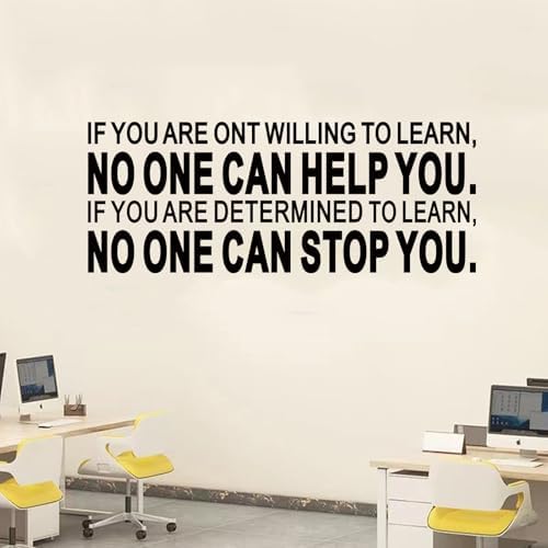 Motivational Quotes Wall Sticker for Office - 23x9 Vinyl Art Decal