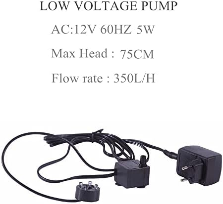Tabletop Fountain Submersible Water Pump 5W with LED
