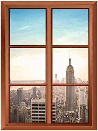 Wall26 Modern City Evening Birds-Eye View Wall Sticker