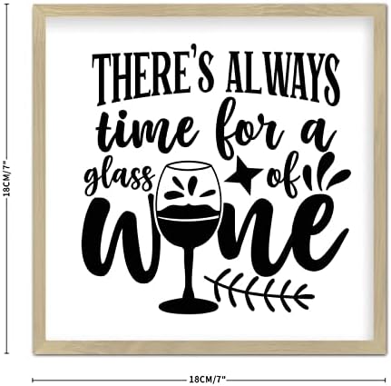 Ditooms Framed Wood Sign Plaque 7x7 Inch 1