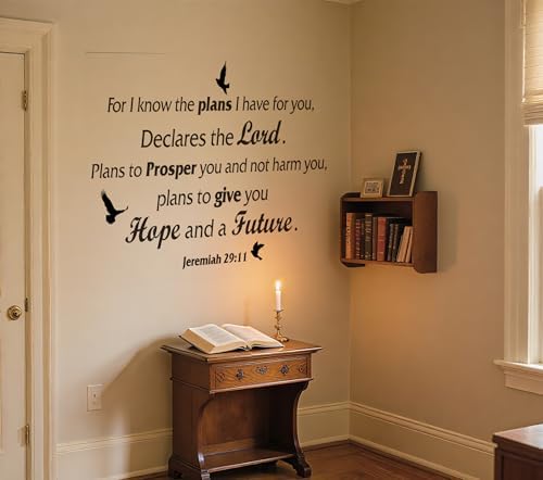Jeremiah 2911 Scripture Wall Decal - Christian Bird Decor