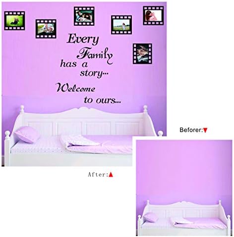 Family Wall Decals with 6 Picture Frame Stickers