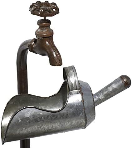 Deco 79 Rustic Metal Round Fountain with Cans