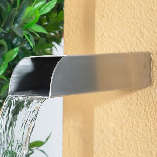 PONDO 4x3 Outdoor Water Fountain Spout - Brushed Stainless Steel