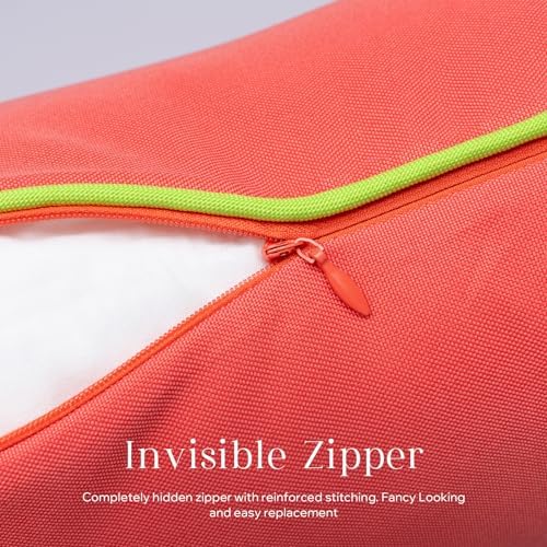 Phantoscope 2-Pack Waterproof Throw Pillow Covers with Contrast Piping