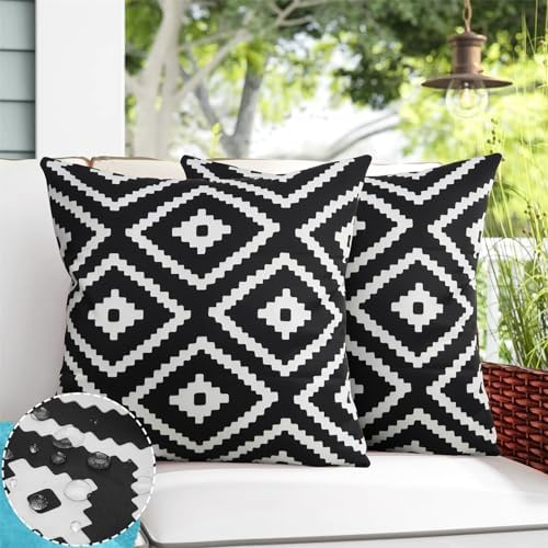 Adabana Waterproof Boho Pillow Covers for Outdoor Use