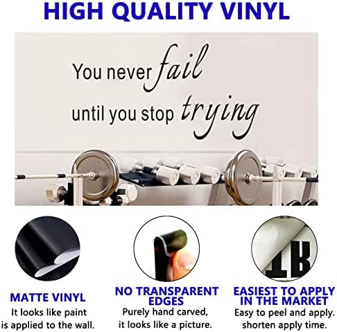 Inspirational Wall Decals 21x11 for Home Office Gym Classroom