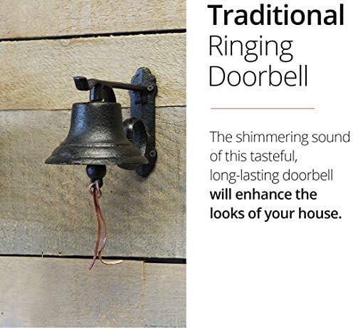 NACH Rustic Cast Iron Doorbell in Antique Black