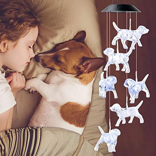 JOBOSI Dog Wind Chimes Decorative Mobiles Garden Decor