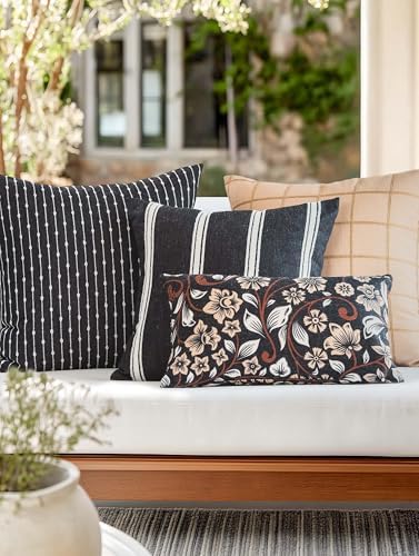 Crumbs Home Modern Farmhouse Fall Linen Throw Pillow Cover 22x22