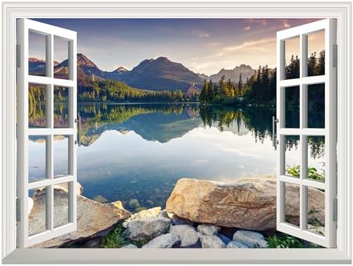Wall26 Removable Wall Sticker Peaceful Lake in Autumn 24x32