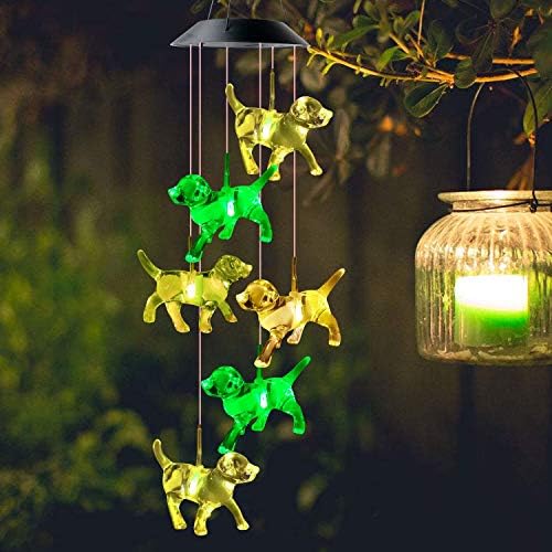 JOBOSI Dog Wind Chimes Decorative Mobiles Garden Decor