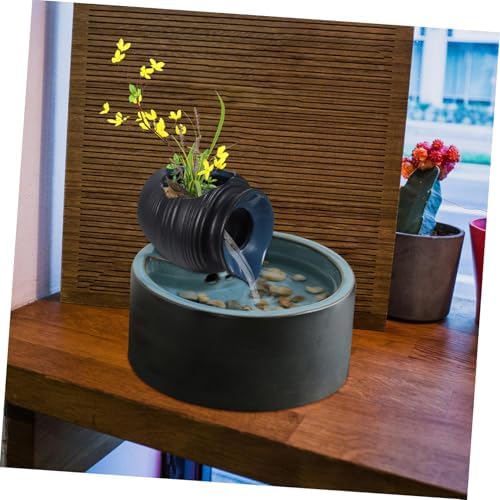 Ceramic Waterfall Jar Fountain Outdoor Decor