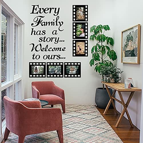Family Wall Decals with 6 Picture Frame Stickers