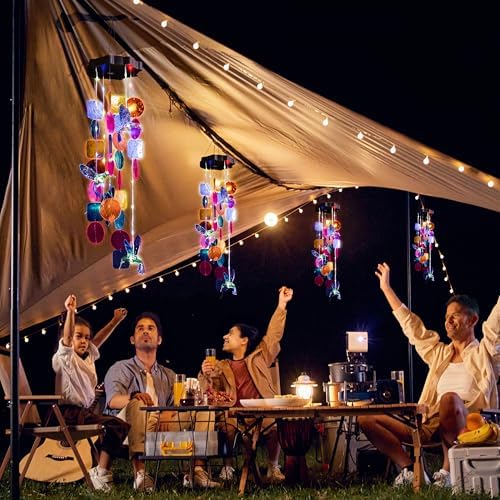 Solar Wind Chimes for Outdoor with LED Lights