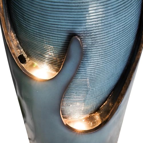 Watnature 387 Tall Outdoor Water Fountain with LED Lights and Pump