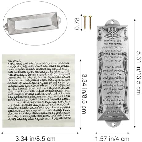 MrMrKura Silver Alloy Mezuzah with Scroll for Door