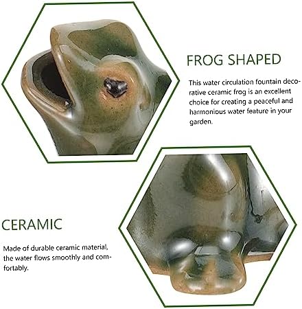 Bestonzon Waterfall Frog Fountain Decor for Garden