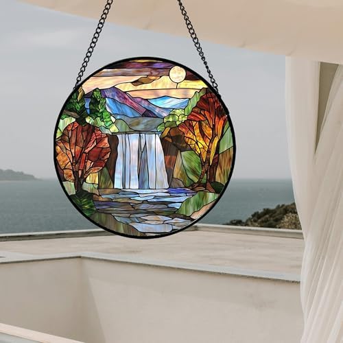 Stained Glass Suncatcher Window Hanging for Home Decor