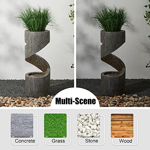 Glitzhome Tiered Outdoor Water Fountain with LED Light 1