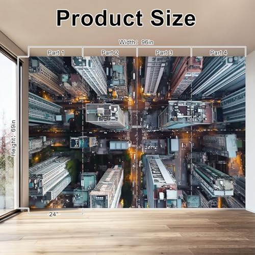Kanworse Wall Mural Peel Stick Traffic Road 69x96