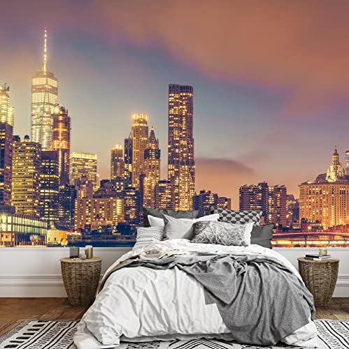 Wall26 Removable Wall Sticker New York City Neon Lights 66x96 Inches