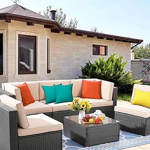 Pack of 2 18x18 Inch Waterproof Outdoor Pillow Covers