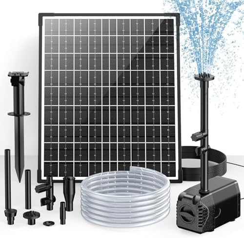 POPOSOAP Solar Fountain Pump 30W 430GPH 66FT Hose