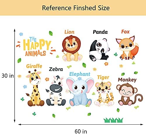 Supzone Eco-Friendly Animal Wall Decals for Kids
