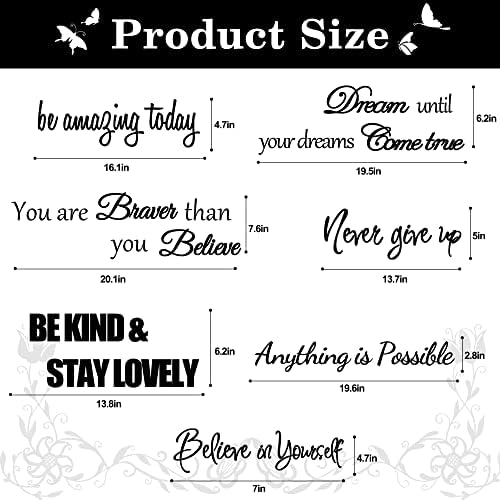 Inspirational Quotes Wall Decals for Women and Girls