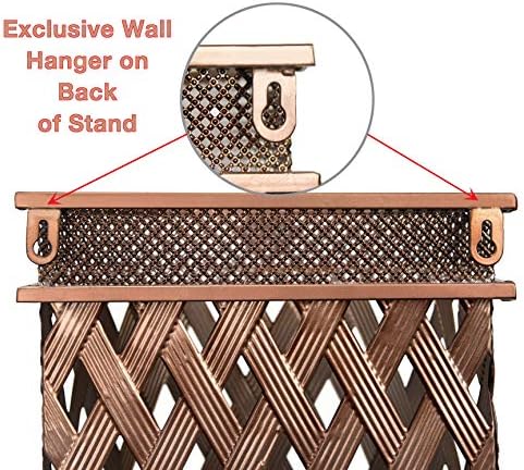 Dualplex Umbrella Stand with Antiques Look and Removable Drip Tray