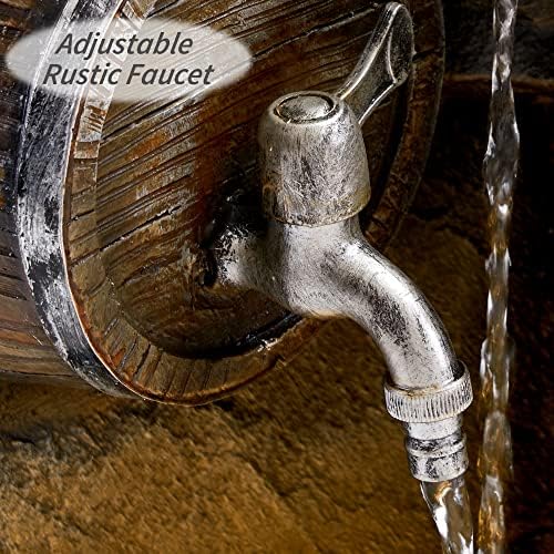 ExacMe Water Fountain with LED Lights for Garden and Backyard
