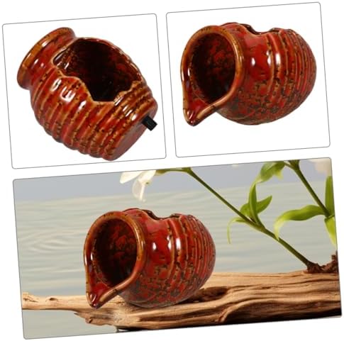 Elegant Red Ceramic Tabletop Waterfall Fountain for Zen Decor