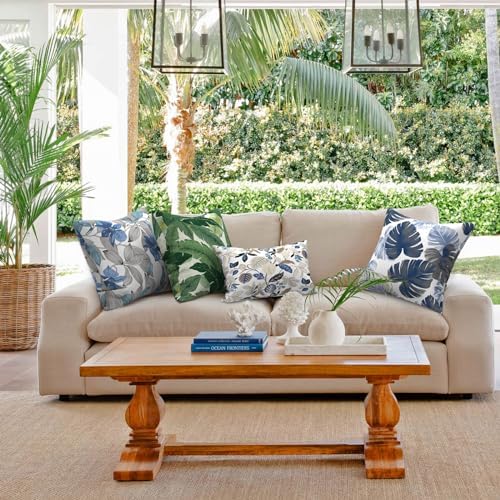 Melody Elephant Swaying Palms Green Throw Pillow Set of 2
