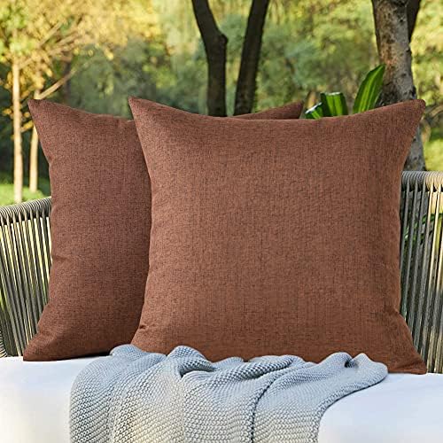OTOSTAR 2-Piece Waterproof Outdoor Throw Pillow Covers