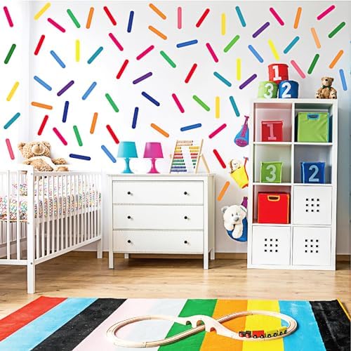 300Pcs Confetti Wall Decals for Kids Room Party Decoration