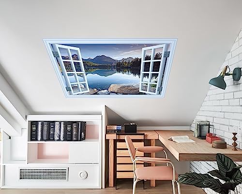 FLFK Fake Window Wall Mural Set of 2 48x32