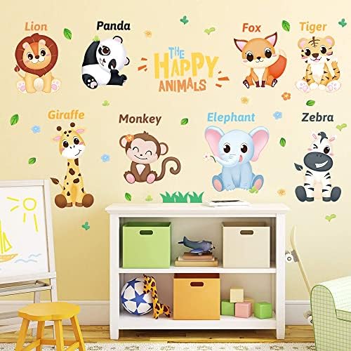 Supzone Eco-Friendly Animal Wall Decals for Kids