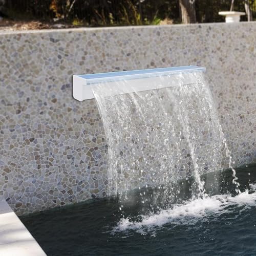 Waterfall Spillway with LED Lights Wall-Mounted Fountain Kit