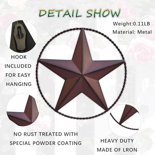 65 Inch Red Metal Barn Star Wall Decor