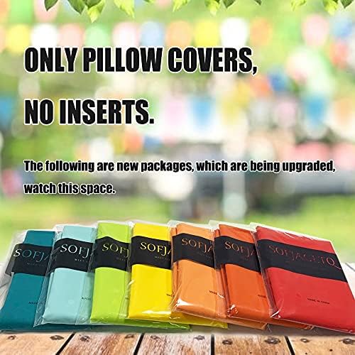 Pack of 2 18x18 Inch Waterproof Outdoor Pillow Covers
