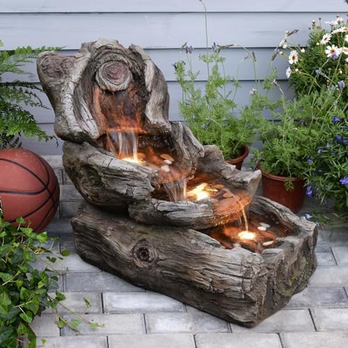 315 Inch L Outdoor Water Fountain with LED Lights