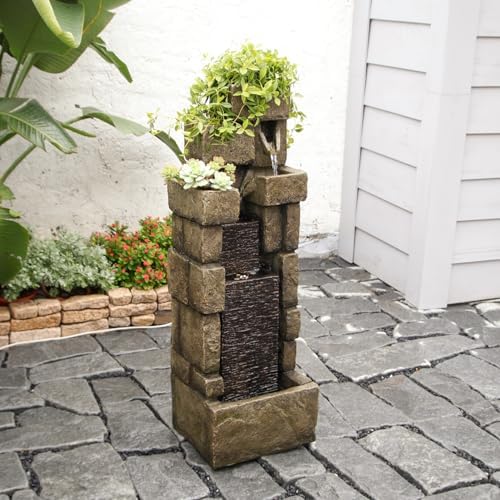 YZM 4272 Inch Modern Stacking Bricks Water Fountain