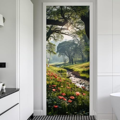 Redamancy Nature Scenery Forest Peel and Stick Mural Decals