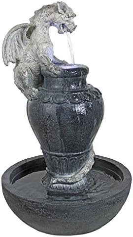 Design Toscano Dragon Fountain with LED Light