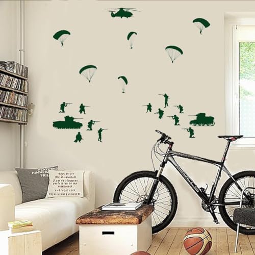 PLIGREAT 20 Pcs Military Wall Stickers Peel and Stick