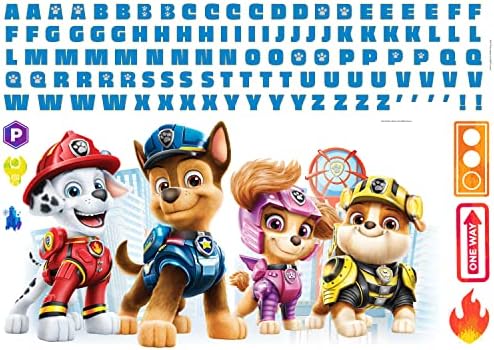 RoomMates RMK5122GM Paw Patrol Wall Decal with Alphabet